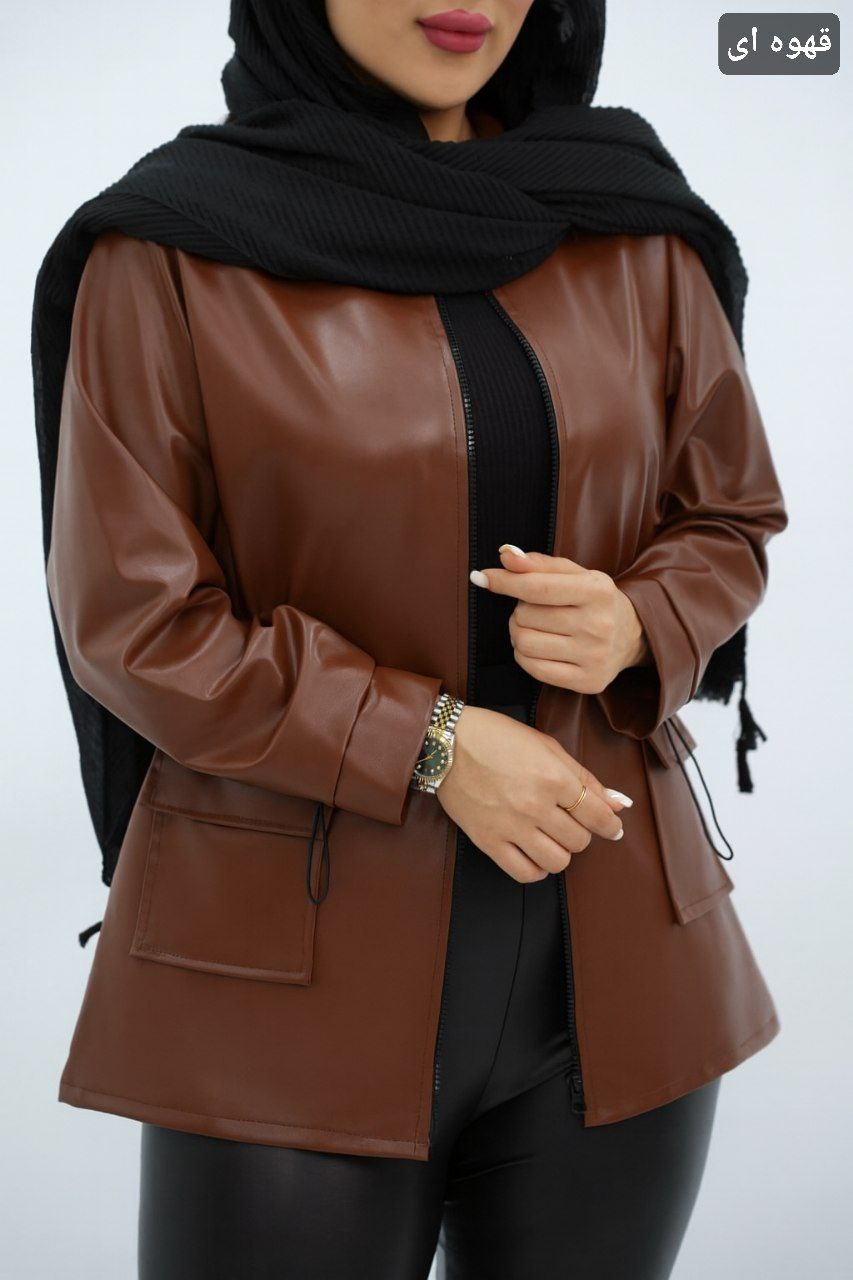 شناسه : #99167 پالتو چرم گیتا جنس : چرم تیرکمانی با کیفیت ✅️