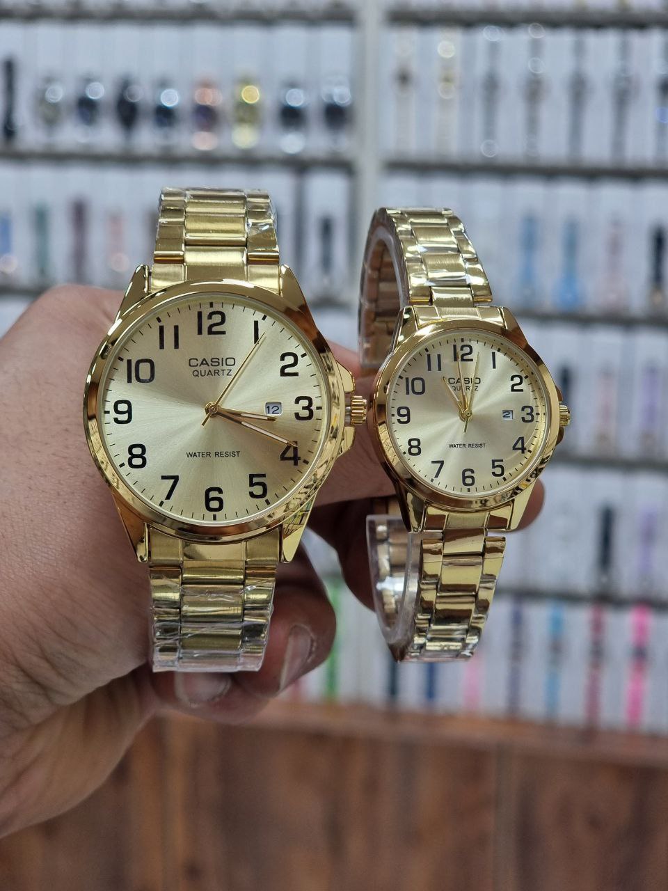 کاسیو ست زنانه و مردانه تقویم فعال بهمراه جعبه کادویی و باتری یدکی