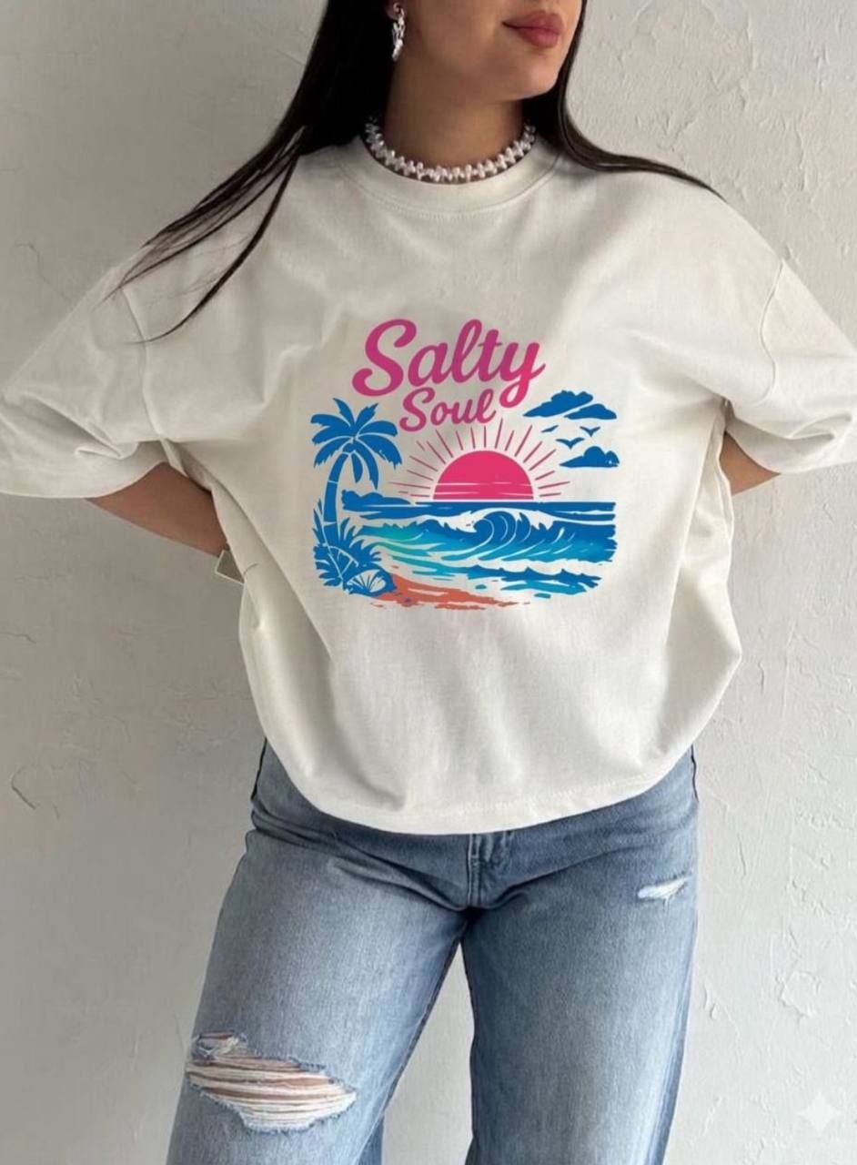تیشرت باکسی 😍luxury😍 (کاملا مزونی) ➖سایز بندی :فری سايز از ۳۶ تا ۴۶ ➖جنس : پنبه سوپر نخ