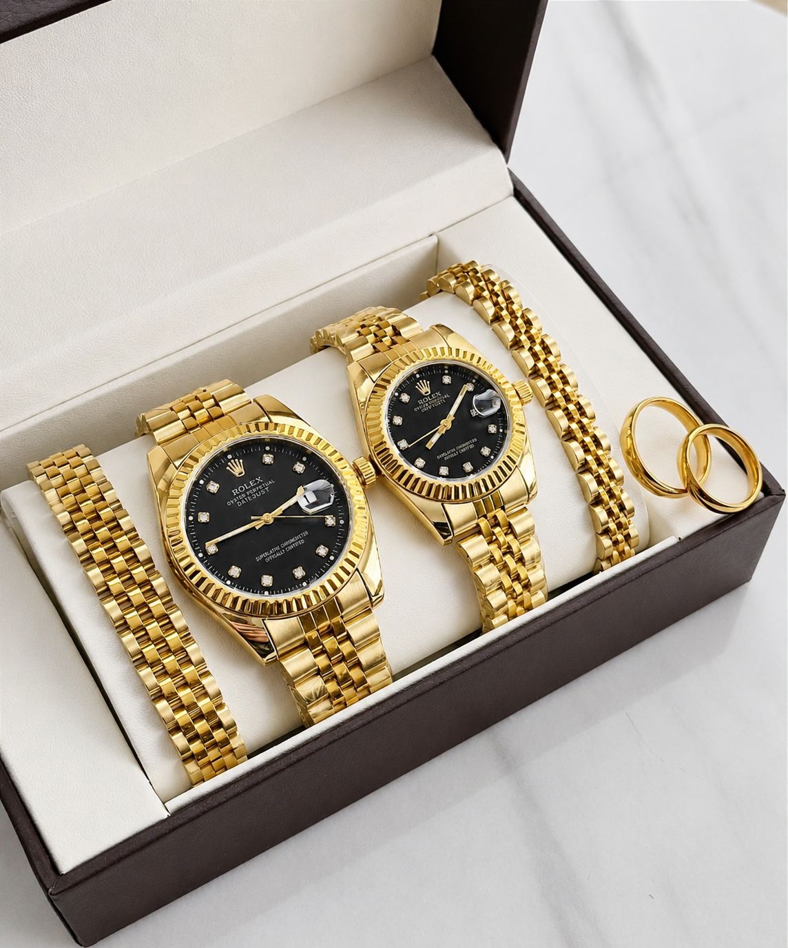 🌈ست ساعت مردانه و زنانه رولکس دیت جاست ☑️ ROLEX set