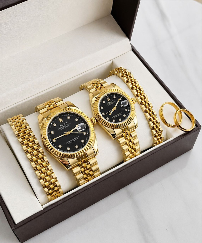 🌈ست ساعت مردانه و زنانه رولکس دیت جاست ☑️ ROLEX set