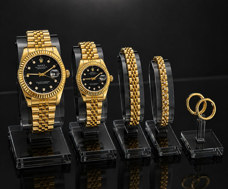 🌈ست ساعت مردانه و زنانه رولکس دیت جاست ☑️ ROLEX set