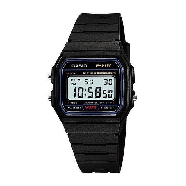 🌈ساعت کاسیو نوستالژی Casio F91 طول عمر باتری تا چندسال (باتری CR2016) ✅نمایش تاریخ، ماه، روز هفته و حالت شب و روز ✅ضد آب ✅دارای تقویم خودکار ✅دارای نور صفحه ✅دارای آلارم (هشدار) ✅بدنه و شیشه از جنس رزین مقاوم ✅بند از جنس پیو ضد حساسیت