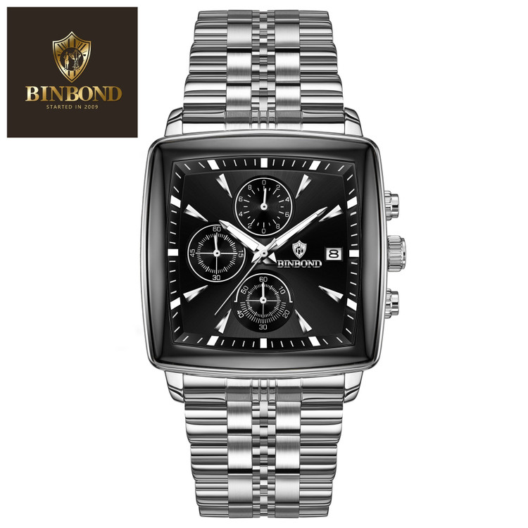 ⌚️ساعت بین باند مدلی نو مناسب آقایان مقاوم دربرابر آب کرنوگراف برندشرکتی دارای روز شمار ضخامت ۱۱میل قطر صفحه ۴۰.۵میل بند استیل فولاد شیشه سافایر شب نما قفل دو پروانه موتور کوارتز
