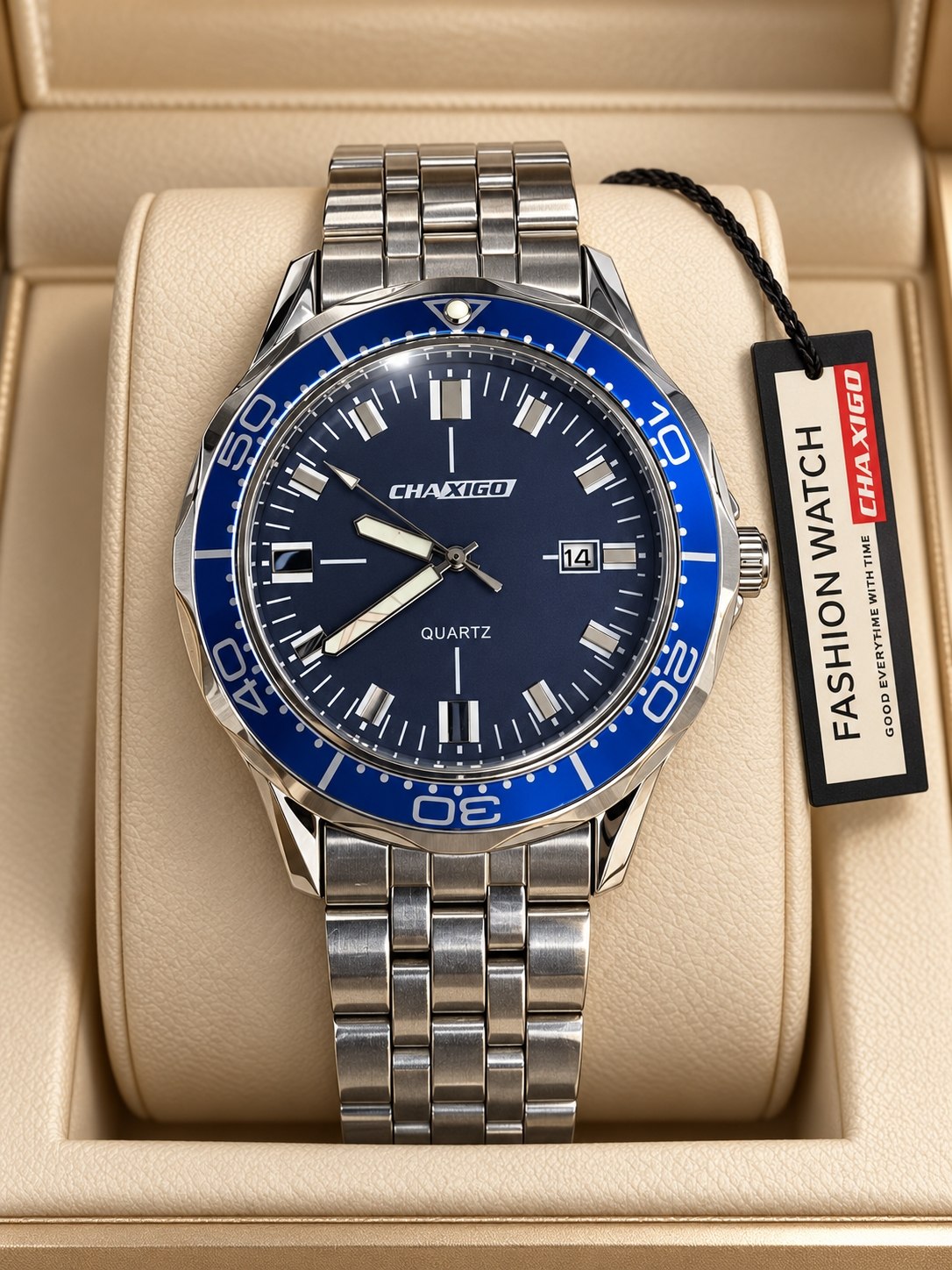 CHAXIGO  New collection ✨️    watch    《highe quality》                       🔥چاکسیگو  دژاوو  💥ویژگی های محصول  دارای  روز شمار برند شرکتی  کیفیت عالی  بنداستیل  ضدآب  شیشه معدنی رنگ ثابت  قفل کلیپسی  موتور کوارتز